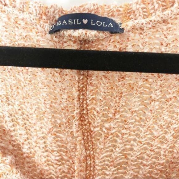 Basil Lola Ribbed knit Asymmetrical High Low Boho Slouchy Sweater Dress Tunic - Picture 5 of 8